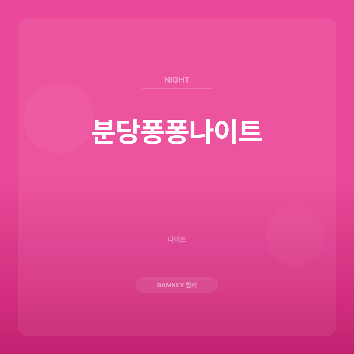 분당퐁퐁나이트
